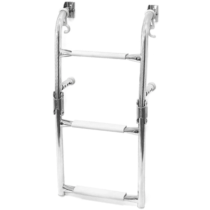 Трап складной с вертикальным креплением 3 белых ступени 270 мм (040172WT)